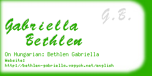 gabriella bethlen business card